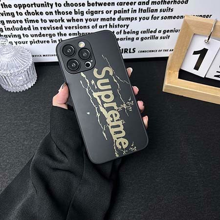 supreme風 アイフォン 15 スマホケース 