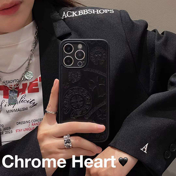 アイホン15pro chrome hearts 携帯ケース 