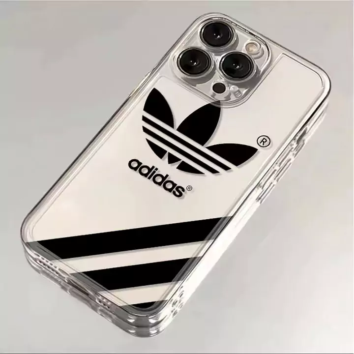 adidas風 ケース アイフォーン15プラス 