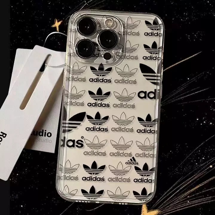 ハイブランド ケース iphone 15プラス adidas風 